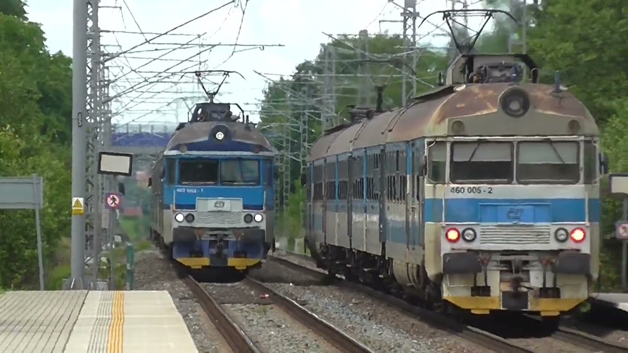 Stretnutie bohumínskych kolegov - panťákov 460.063+064 a 460.005+006 v zastávke Horní Suchá