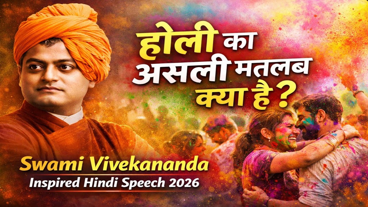 होली का असली मतलब क्या है?  Swami Vivekananda Inspired Hindi Speech 2026   