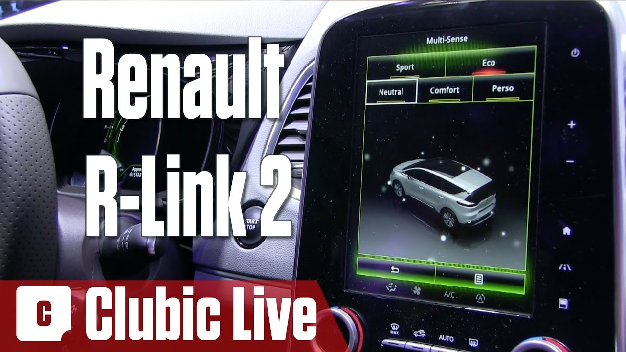 Renault R-Link 2 et Multi-Sense : grand écran et conduite personnalisée  (Francfort 2015)