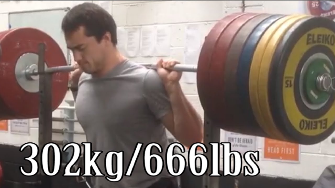 302kg/666lbs ATG Pause Squat (no belt, no knee sleeves)