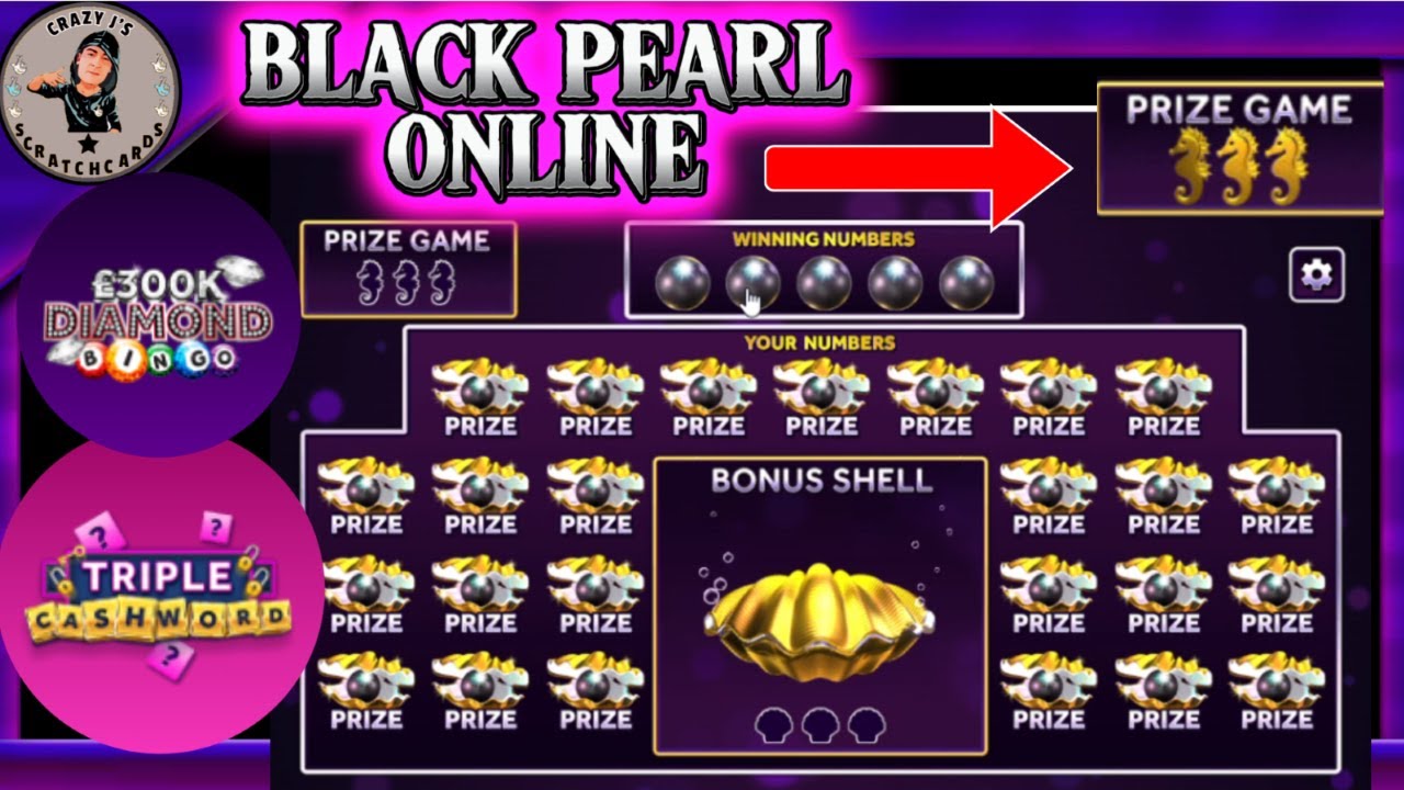 SCRATCH CARDS ONLINE ,BLACK PEARL,TRIPLE CASHWORD, DIMOND BINGO #scratch #scratchcards #lottery