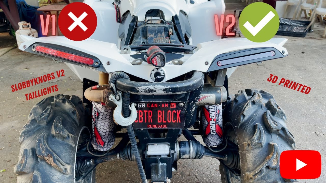 SLOBBYKNOBS | CAN AM RENEGADE | 3D PRINTED TAILLIGHTS | V2 |
