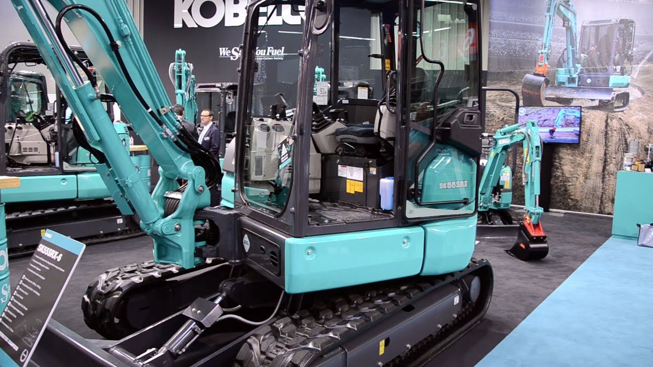 Kobelco Minibagger SK 55 SRX-6 Vorstellung auf der GaLaBau Nürnberg 2016