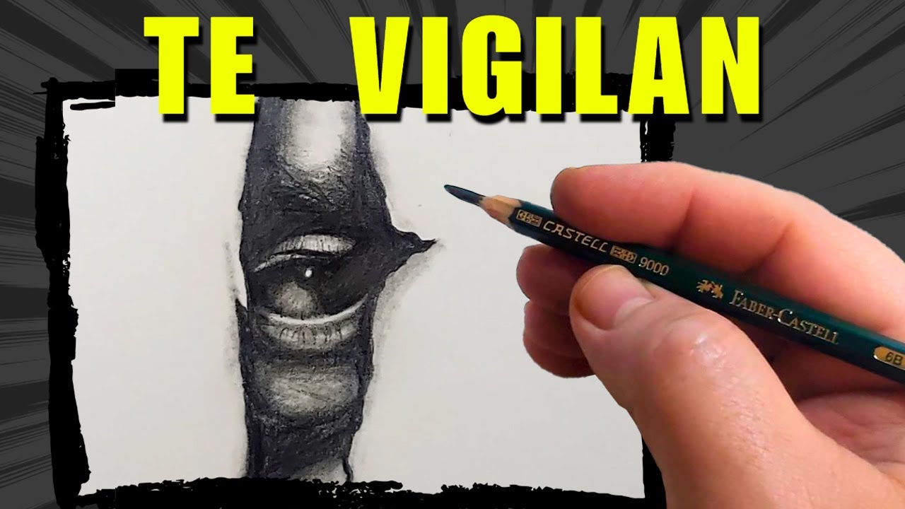Cómo Dibujar una MIRADA Escondida: Efecto Persona Tras la Pared