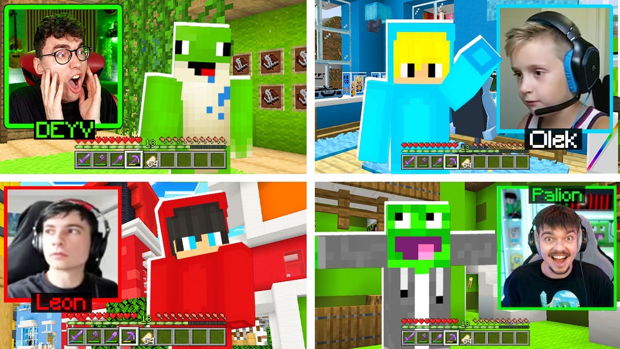 CO 4 MINUTY INNA OSOBA NAGRYWA TEN FILM w Minecraft! (z Palion, Olek, Leon, Bolo)