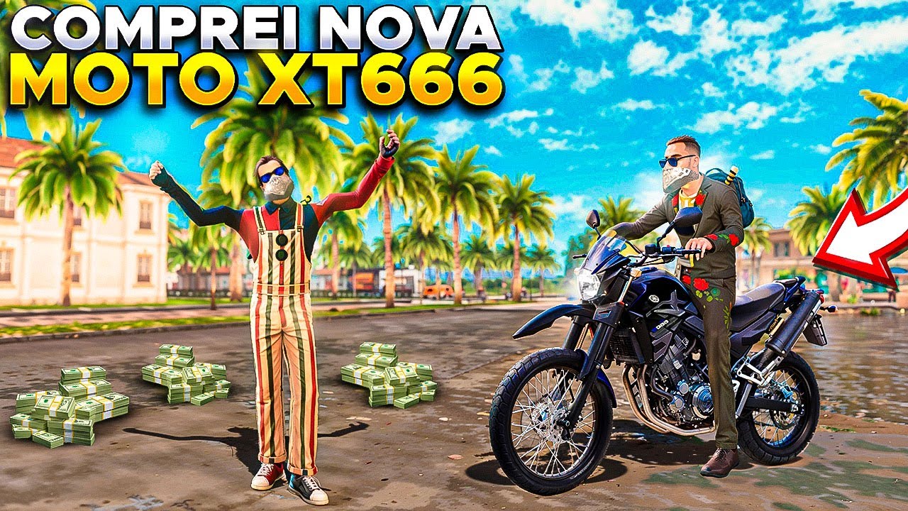 COMPREI A NOVA MOTO! FUGA NOS BANDIDOS NO RIO RISE
