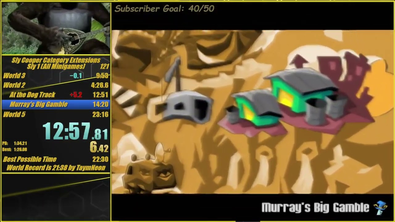 Sly 1 All Minigames Speedrun in 22:55