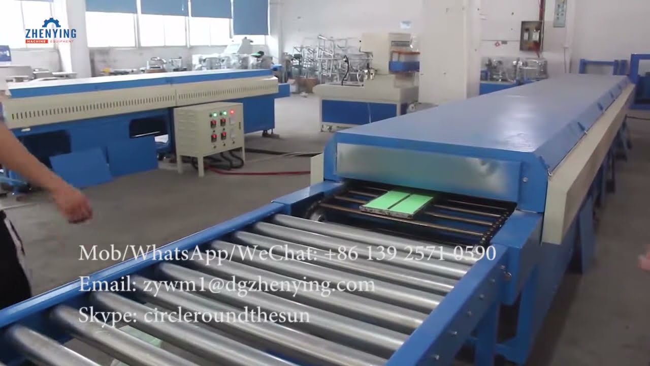 Soft PVC bar mat production line testing in factory