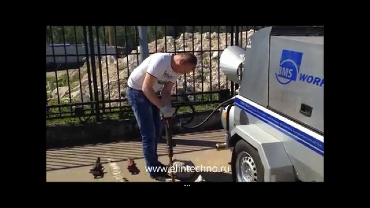 Как подключить отбойный молоток к растворонасосу BMS Worker #1