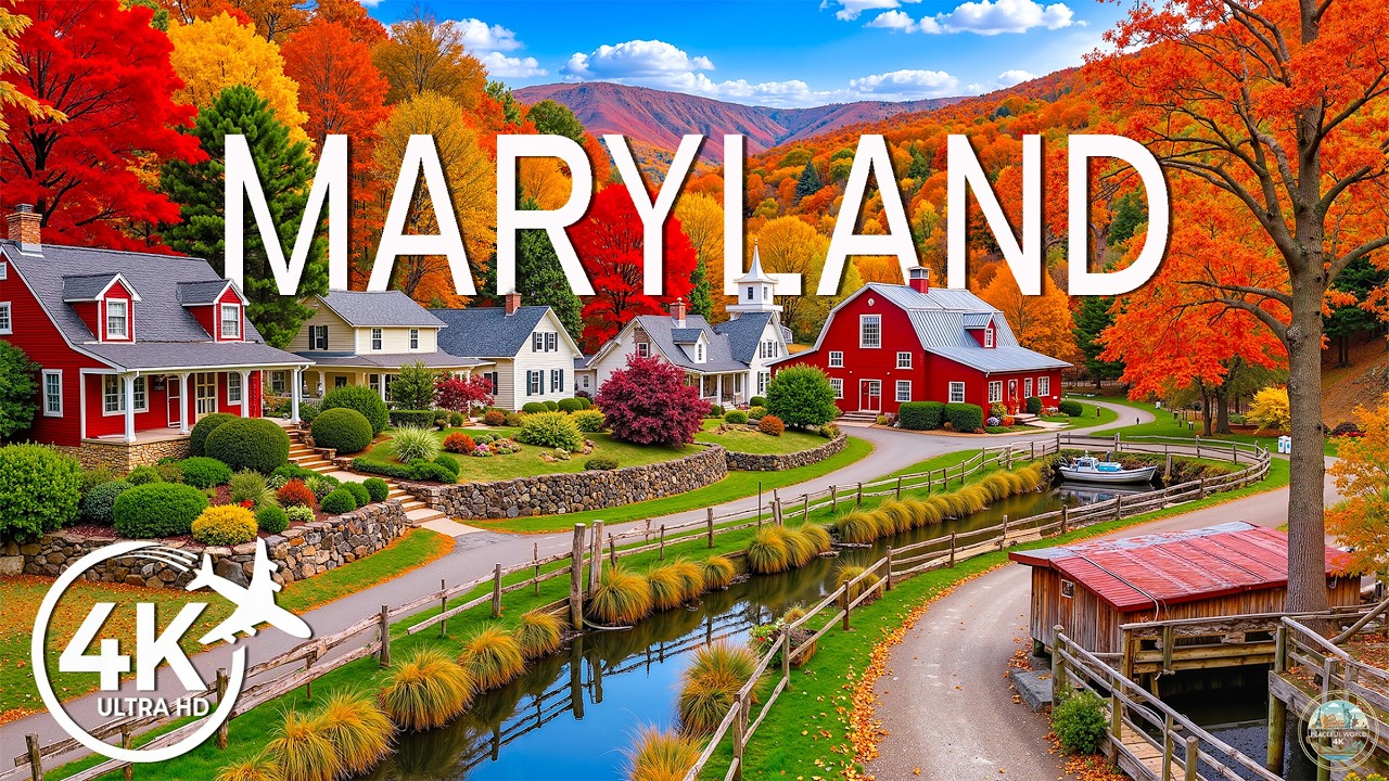 Maryland in Autumn 4K 🍂 Discover Golden Forests, Charming Towns & Peaceful Chesapeake Shores