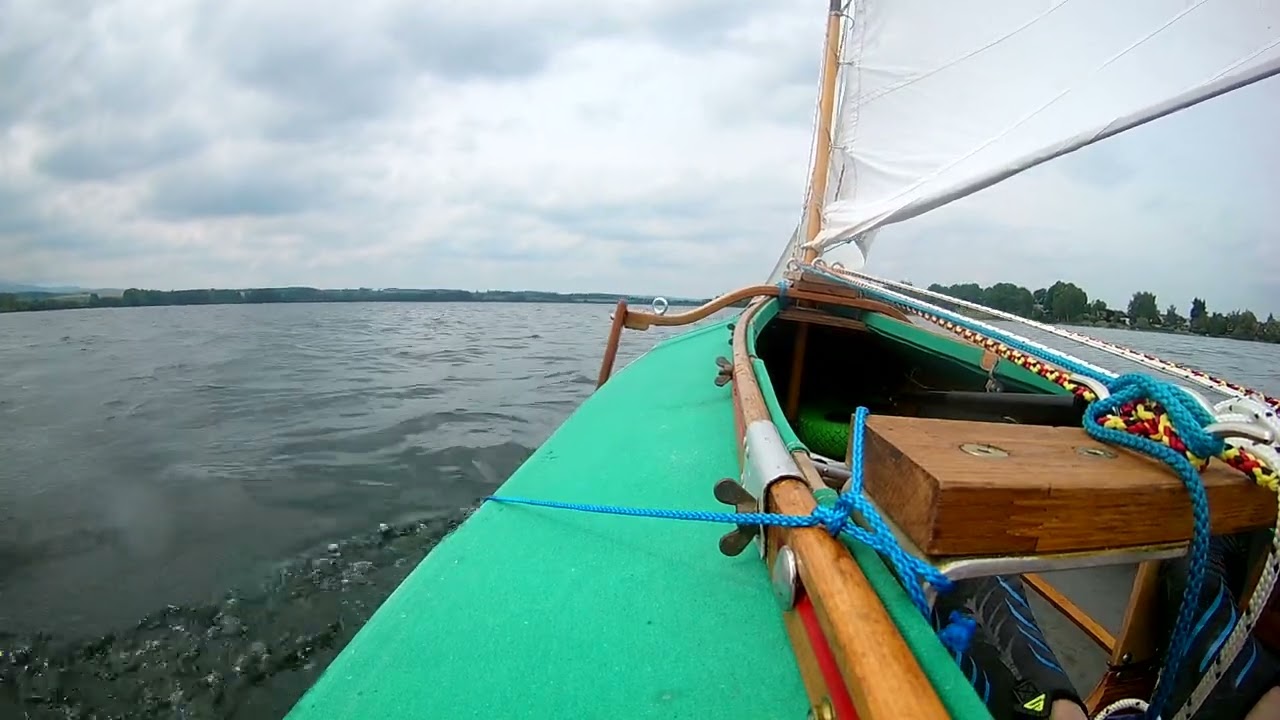 Faltbootsegeln auf dem Stausee Baldi in Tschechien