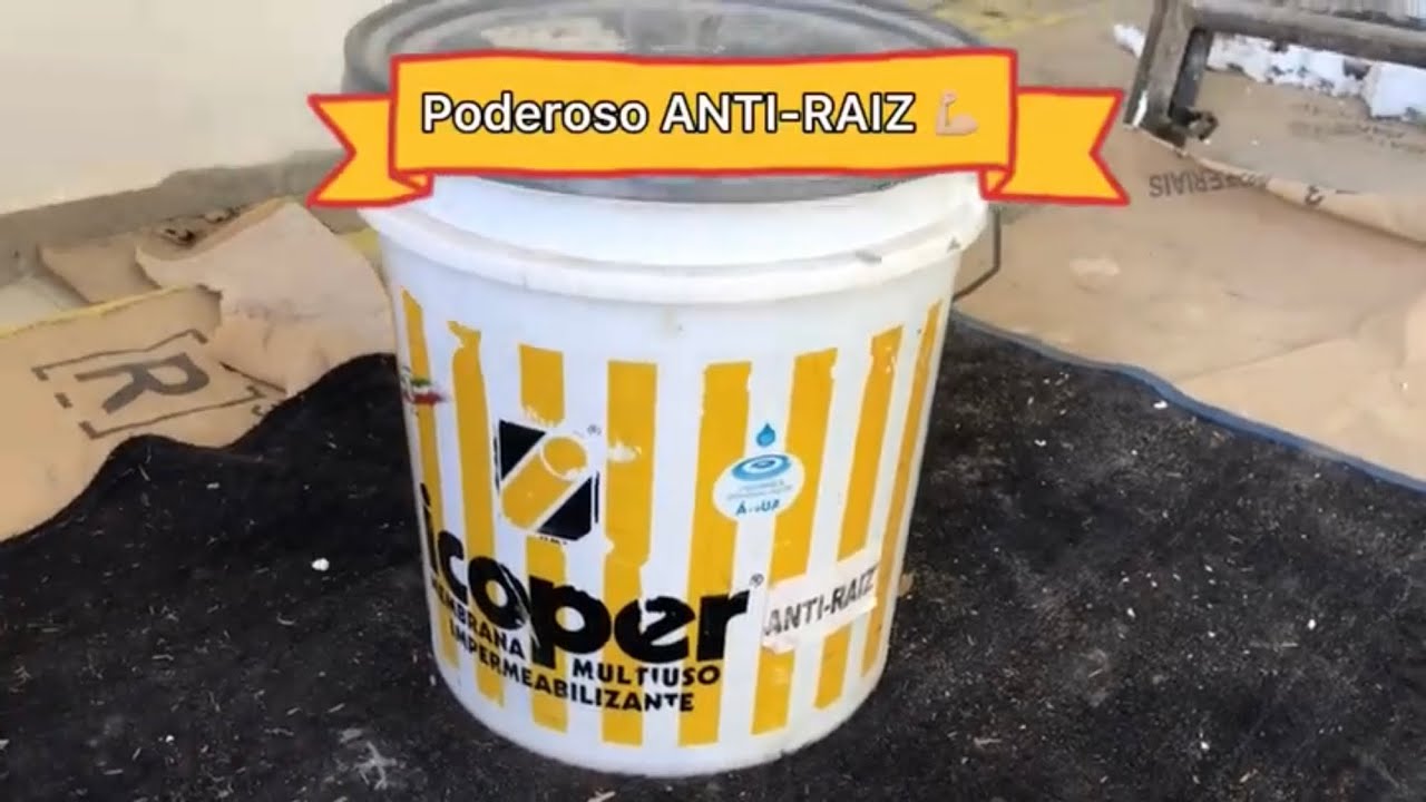 Impermeabilização de jardineira com ICOBIT anti-raiz, tutorial passo a passo