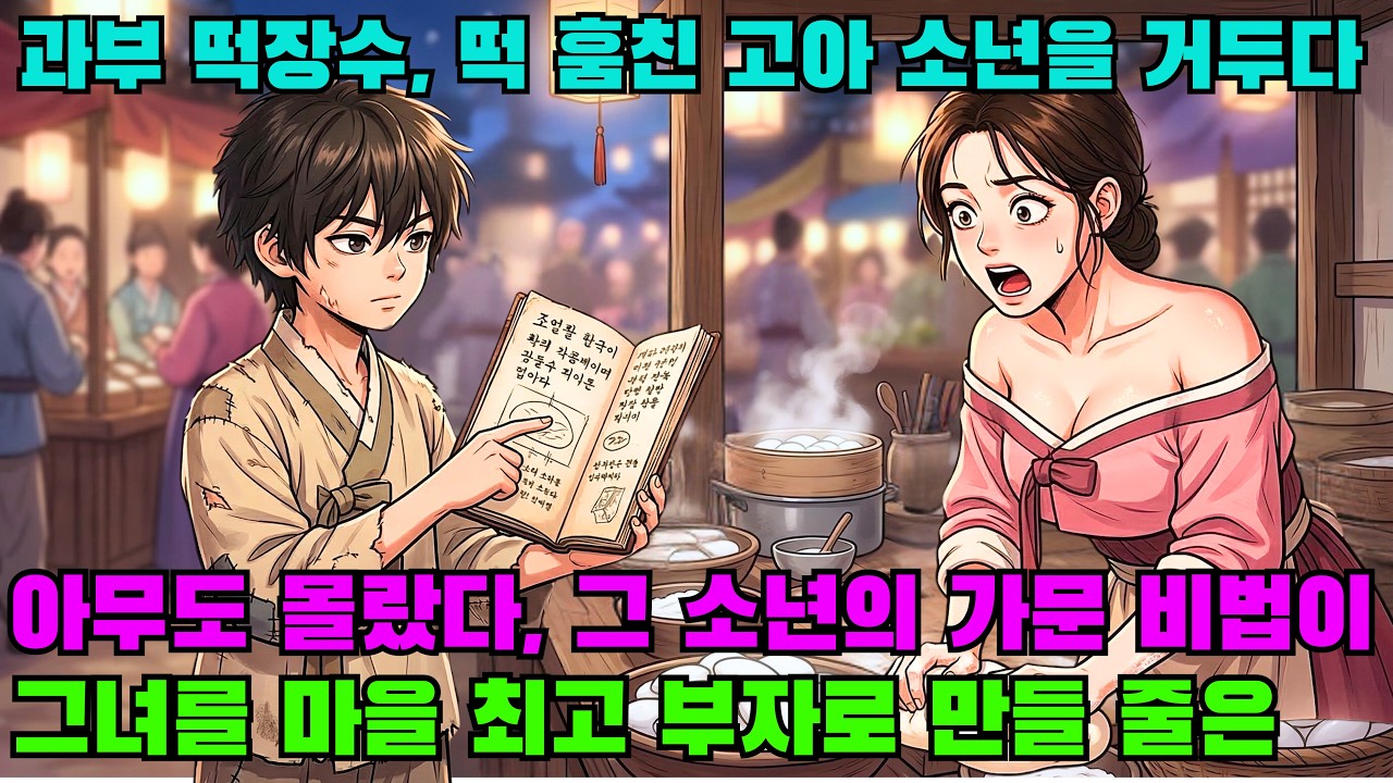 과부 떡장수, 떡 훔친 고아 소년을 거두다…아무도 몰랐다, 그 소년의 가문 비법이 그녀를 마을 최고 부자로 만들 줄은 | 야담 | 설화 | 전설 | 민담 | 옛날이야기 | 조선야담