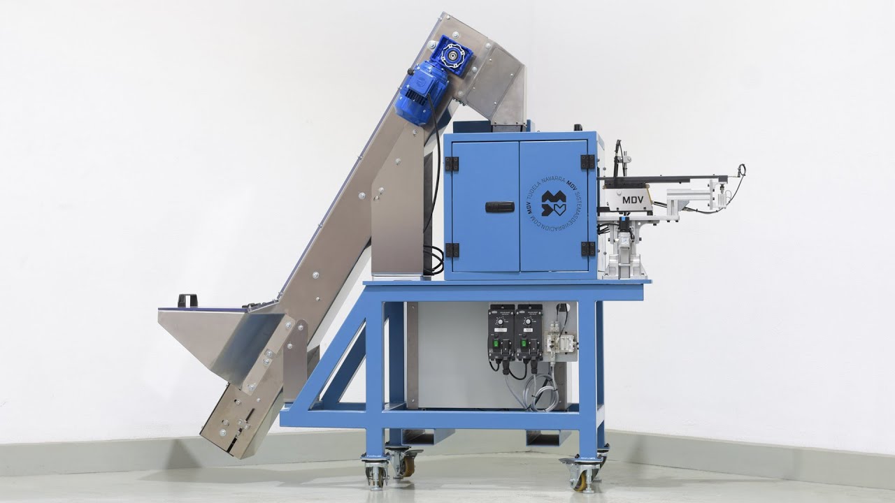 Posicionador vibratorio con cámara de visión artificial y paso a paso · MDV