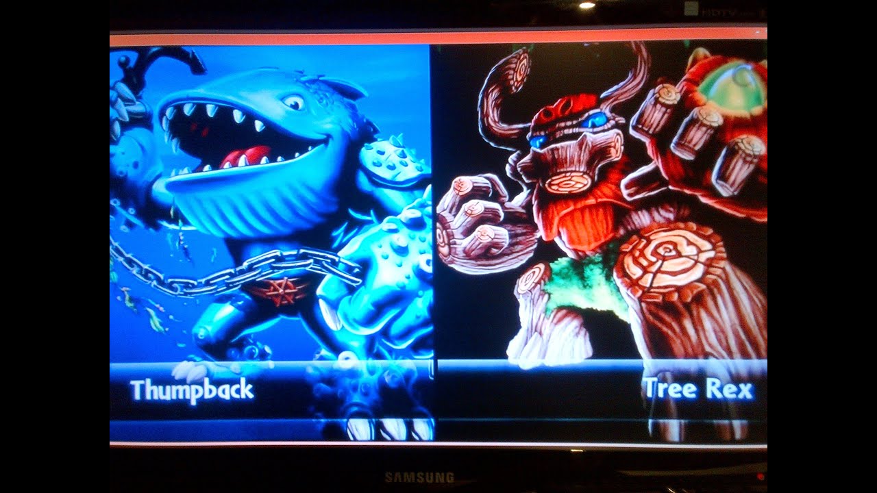 SKYLANDERS GIANTS THUMPBACK VS TREE REX