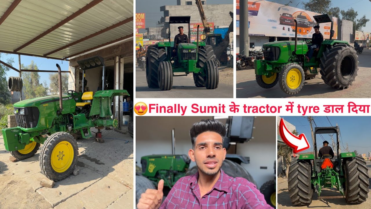 🤩आज तो दिल खुश हो गया Sumit के ट्रैक्टर में  600 No tyre डाल के || Miss u bhai 💔