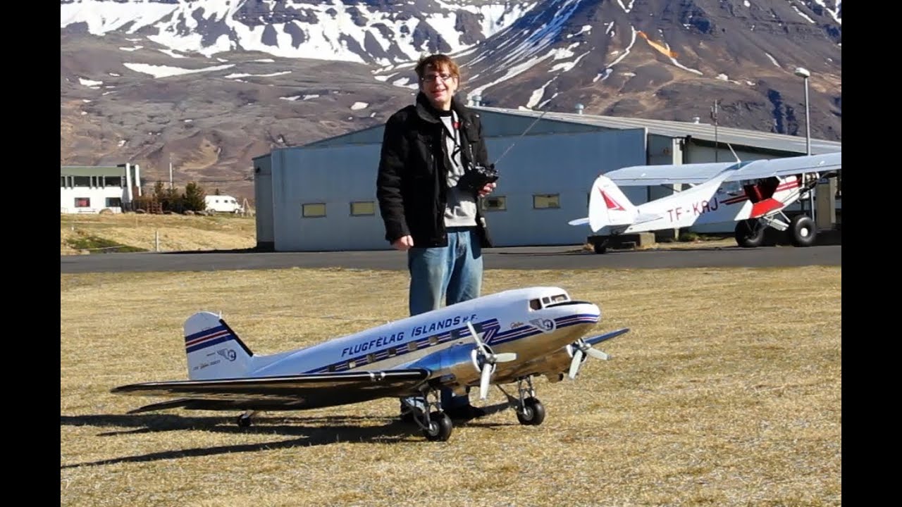 First flight of DC-3 RC 1/8 scale #RC