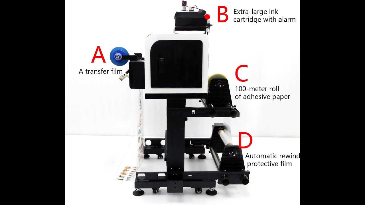 INDHNX UV DTF A3+ Dual F1080 Printer:  High-Speed Roll-to-Roll UV Printing for Small Businesses