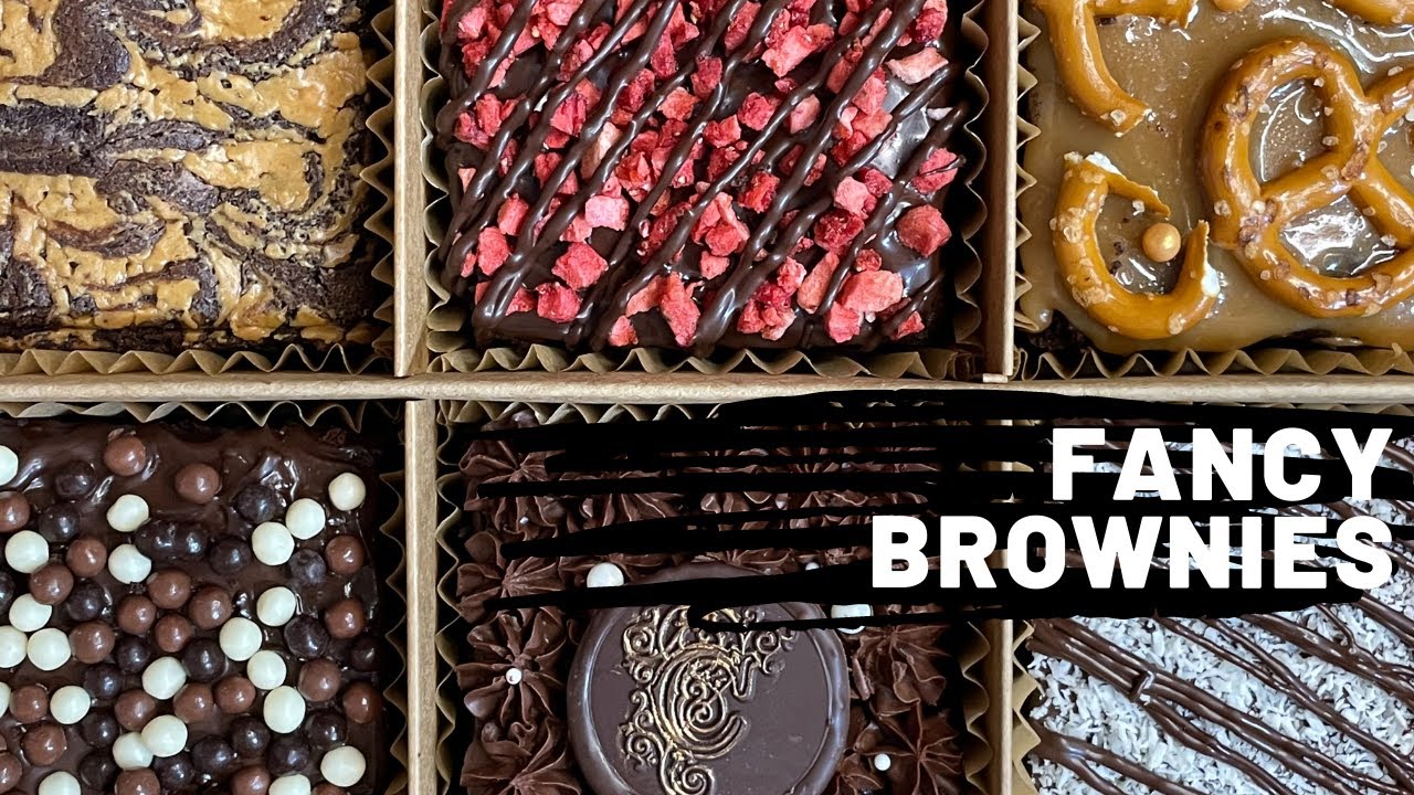 How to make a fancy brownie giftbox. Really fudgy brownie recipe.