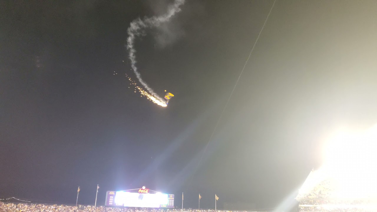 Socom PARA-Comandos Parachute into LSU Tiger Stadium  10/2/21