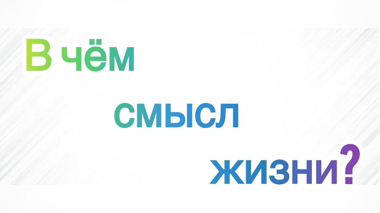 В чём смысл жизни?