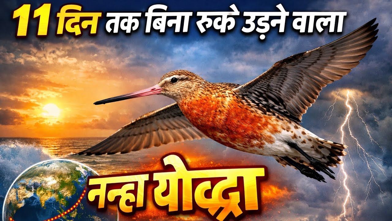 11 दिन तक बिना रुके उड़ने वाला नन्हा योद्धा |Amazing Bird|(@HPKiAnokhiBaatein )#godwit#birdfacts