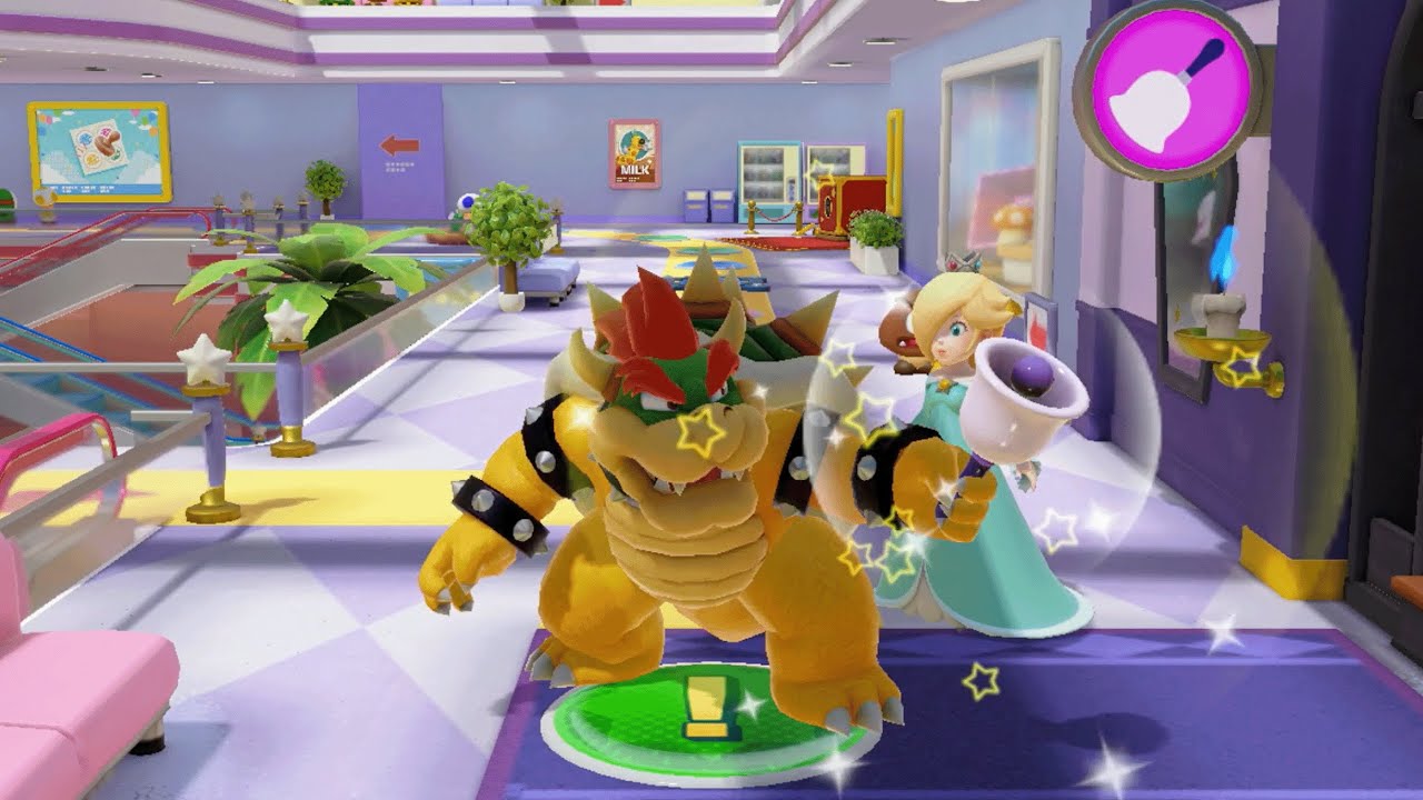 Super Mario Party Jamboree - Bowser vs Mario vs Birdo vs Monty Mole - Rainbow Galleria
