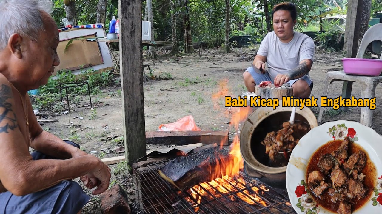 Babi Kicap Minyak Engkabang // Masak 3 Jenis Lauk Kumpul Makan Bersama Family //