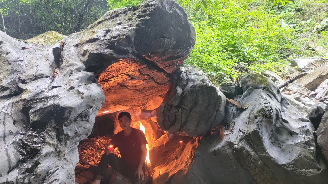 find a cave to shelter from the rain