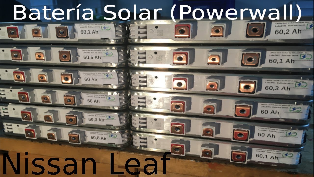 Batería solar con celdas de Nissan Leaf