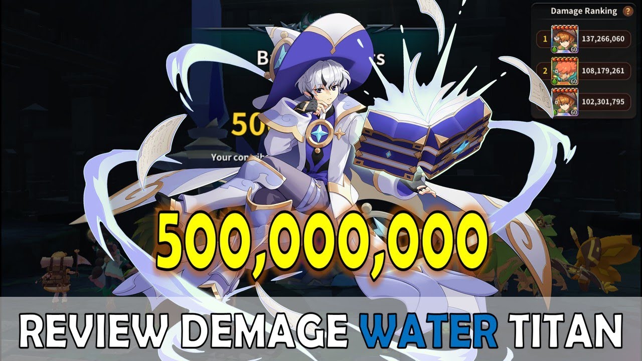 REVIEW DEMAGE VERSUS WATER TITAN! 500 MILLION DEMAGE!! [ MONSTER SUPER LEAGUE ]