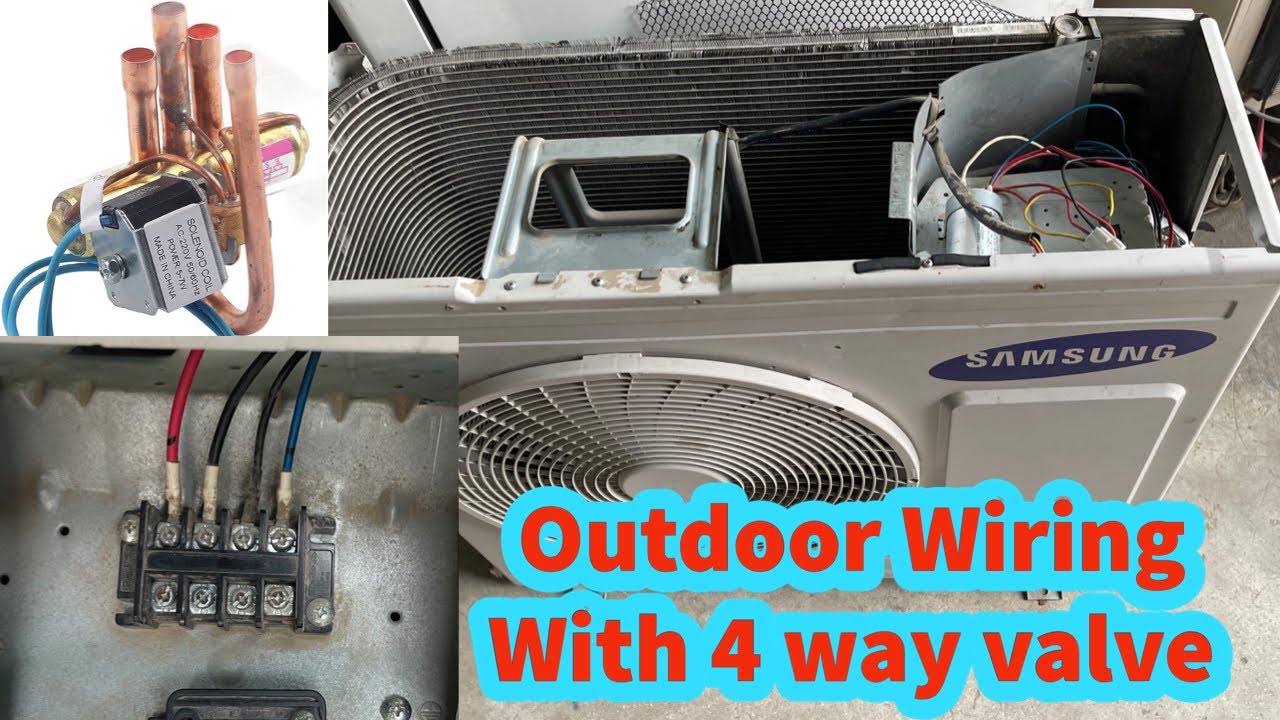 How to make connections with 4 way valve | 4 point AC connector wiring In Urdu/Hindi