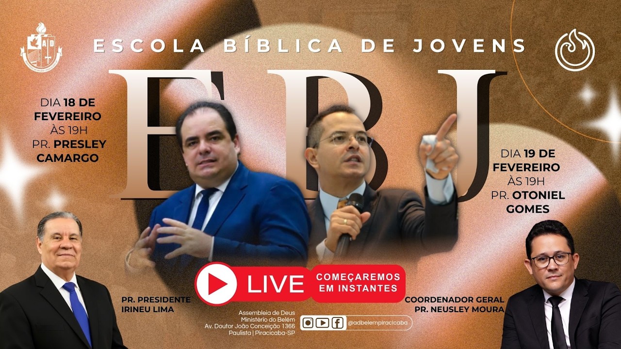 EBJ - ESCOLA BÍBLICA DE JOVENS - ADBP - Piracicaba-SP 18/02/2026