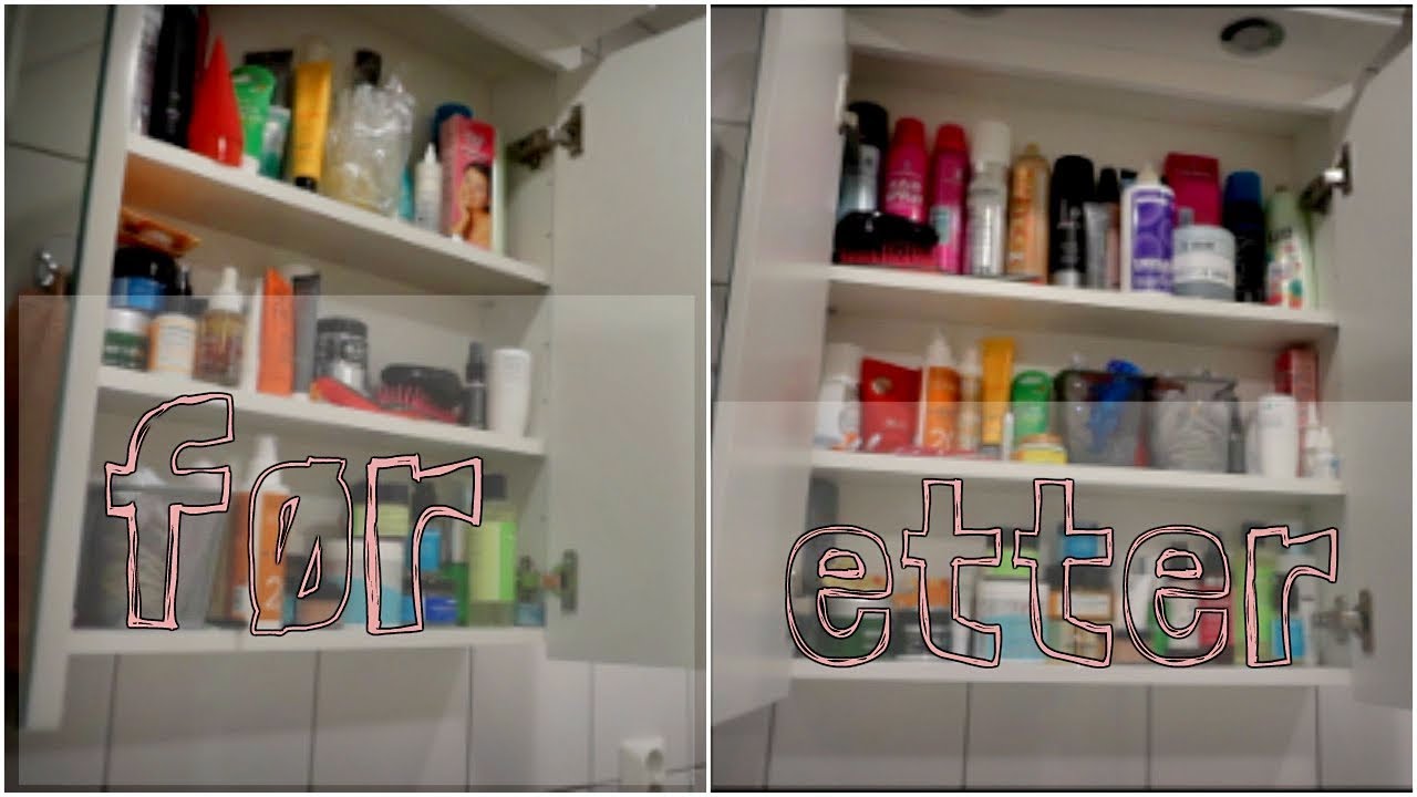 Jeg rydder og organiserer i skapet på badet!🚿