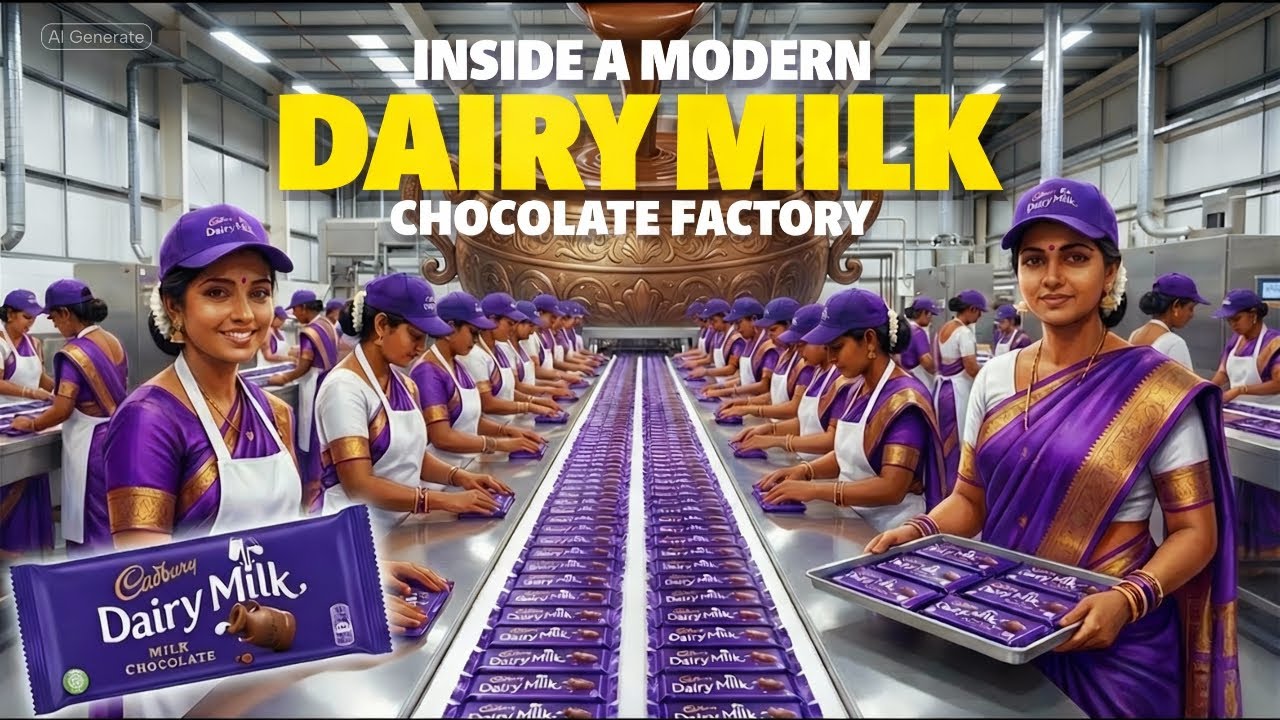 How Chocolate Bars Are Made Inside a Modern Dairy Milk Factory | From Cocoa Beans to Chocolate Bars