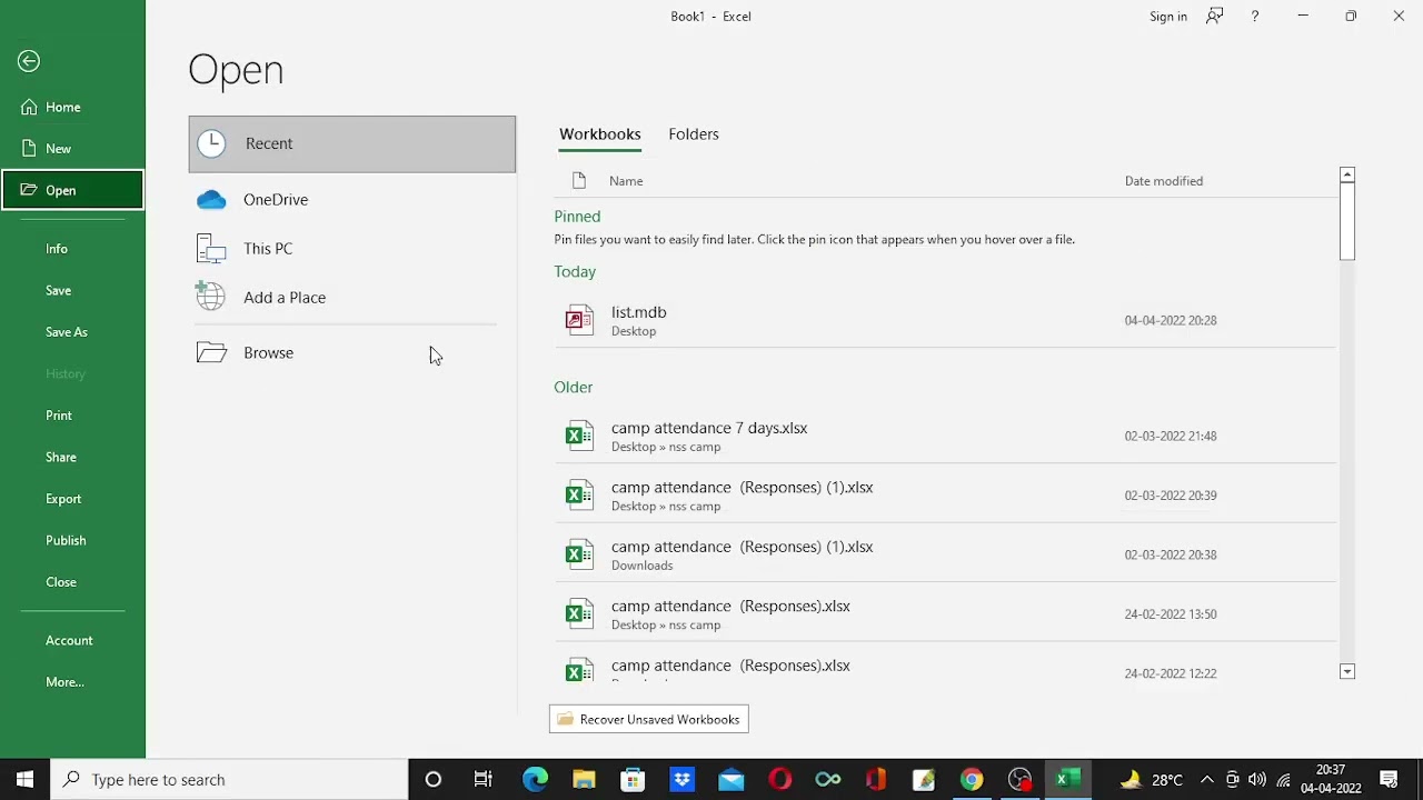 .mdb file opening in excel