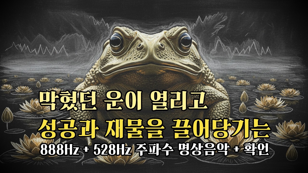 💰막혔던 운이 열립니다💰 성공과 재물을 끌어당기는 888Hz + 528Hz 주파수 명상 음악 + 확언