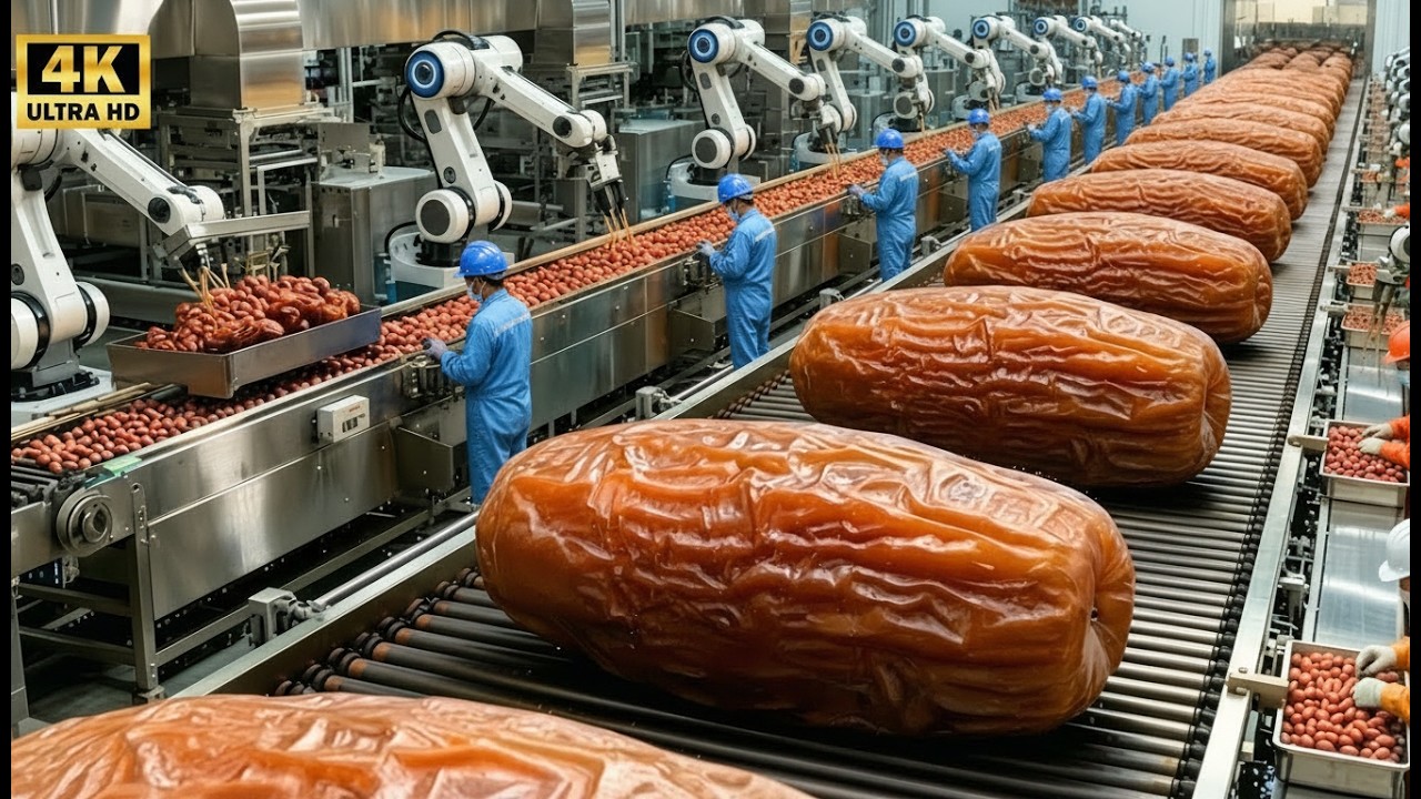 Inside a 250,000 LB Medjool Date Factory – The Hypnotic Golden Harvest Process