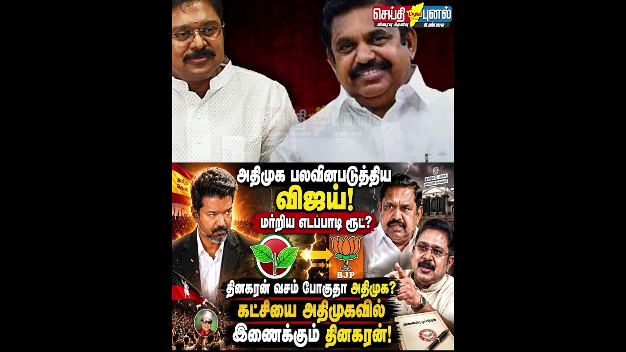 எடப்பாடி அதிமுகவில் தினகரனை சேர்க்க முயற்சி! #Admk #Eps #Tvk #Vijay #Ttv #Dinakaran #Ammk