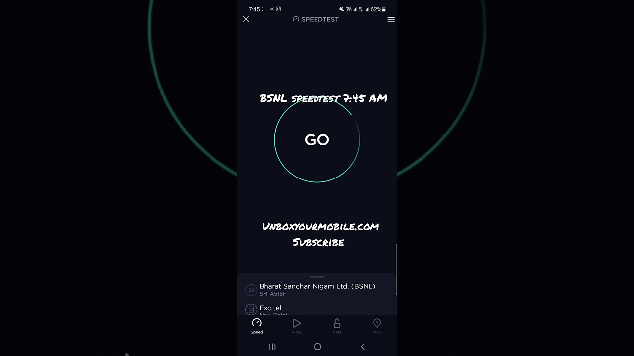 BSNL speedtest 7:45 AM #bsnl #3g