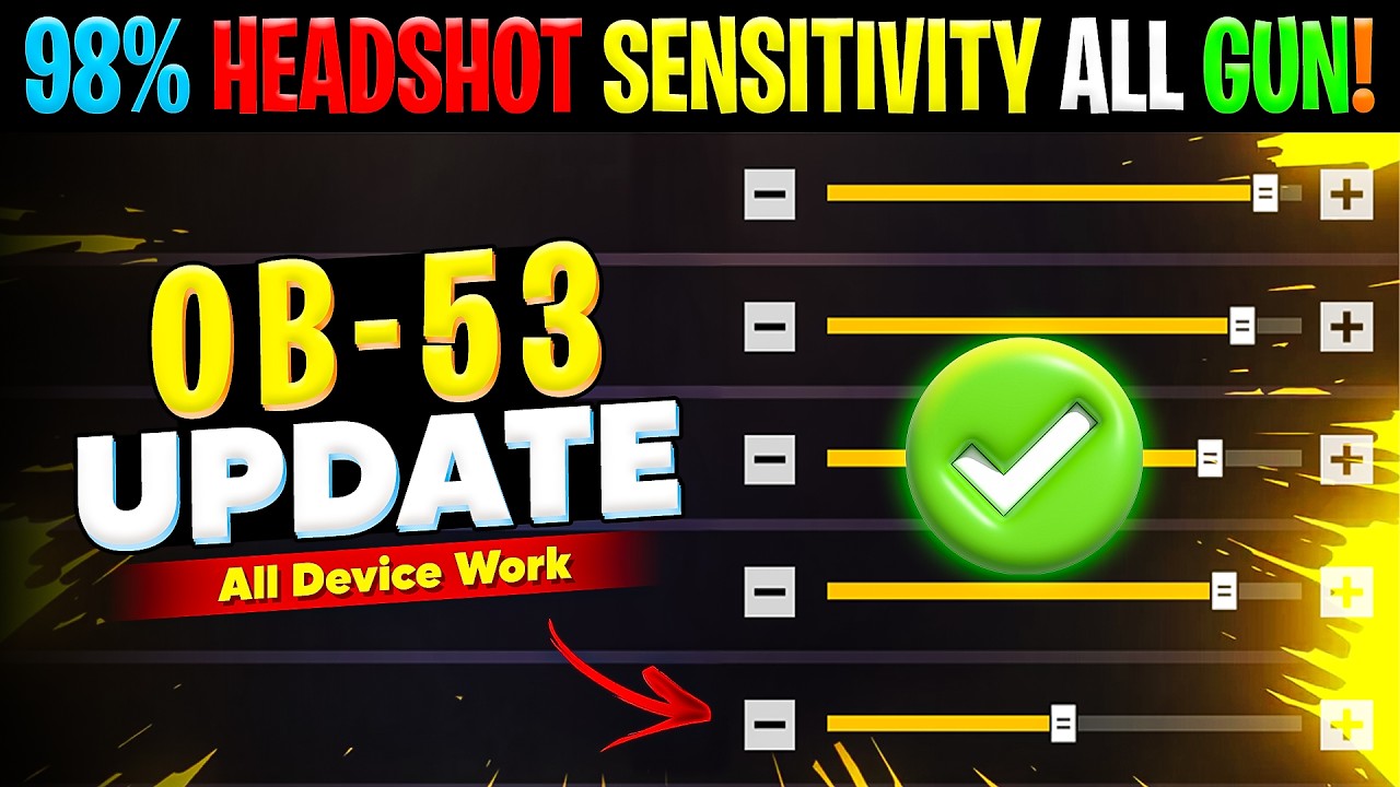 Free Fire OB53 Headshot setting 2026 ⚡️ Best Sensitivity Settings ⚙️| Pro Sensi Settings