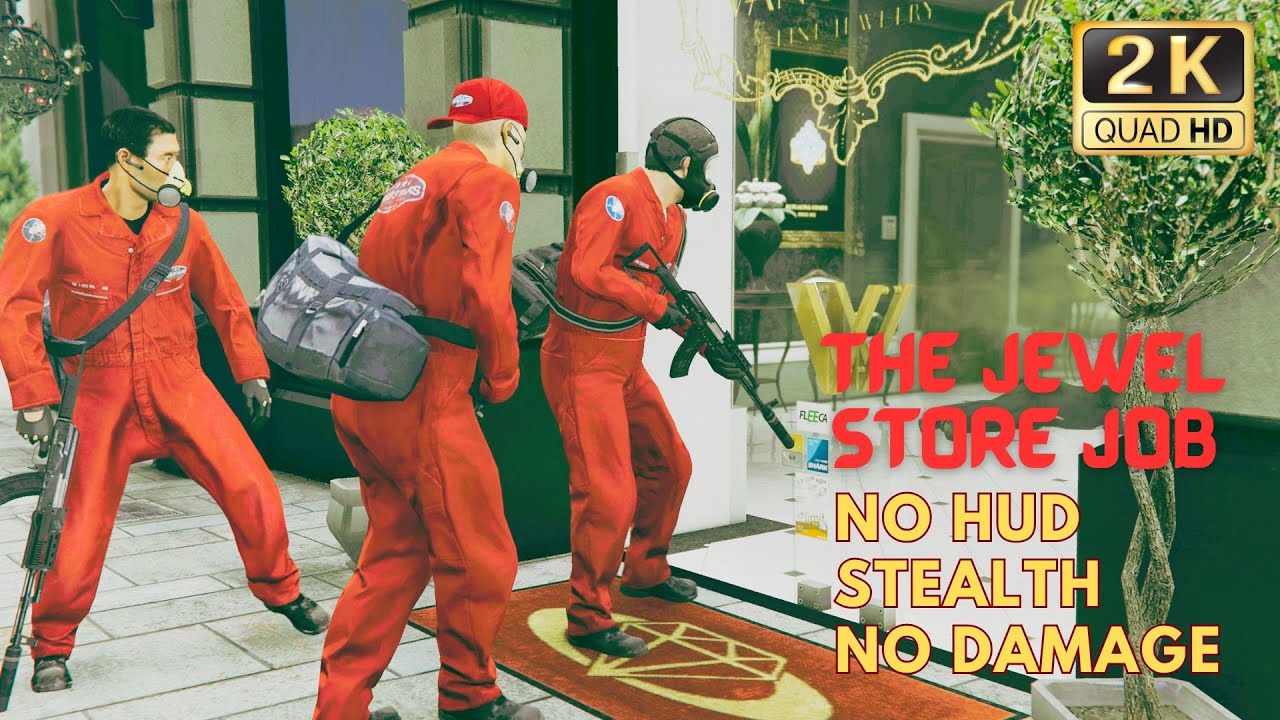 GTA V Enhanced | The Jewel Store Heist – Full Cinematic Gameplay (No Damage)