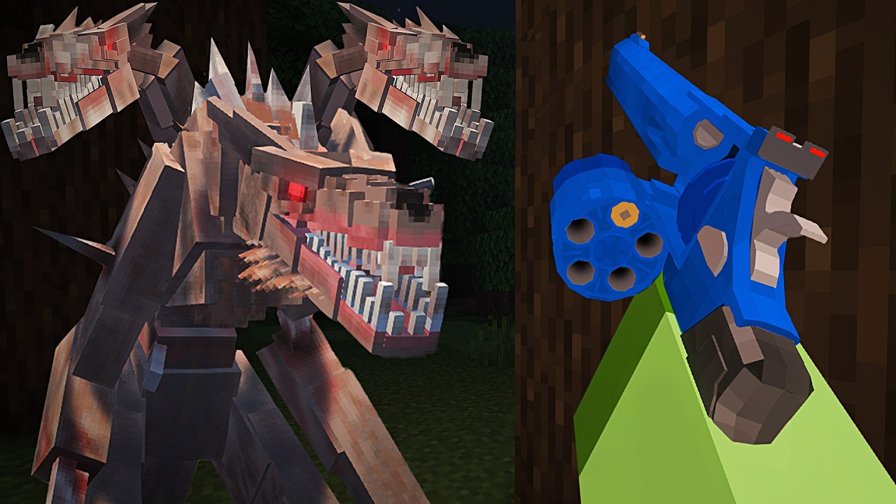 Hunting Minecraft's WORST Mods With HANDGUNS
