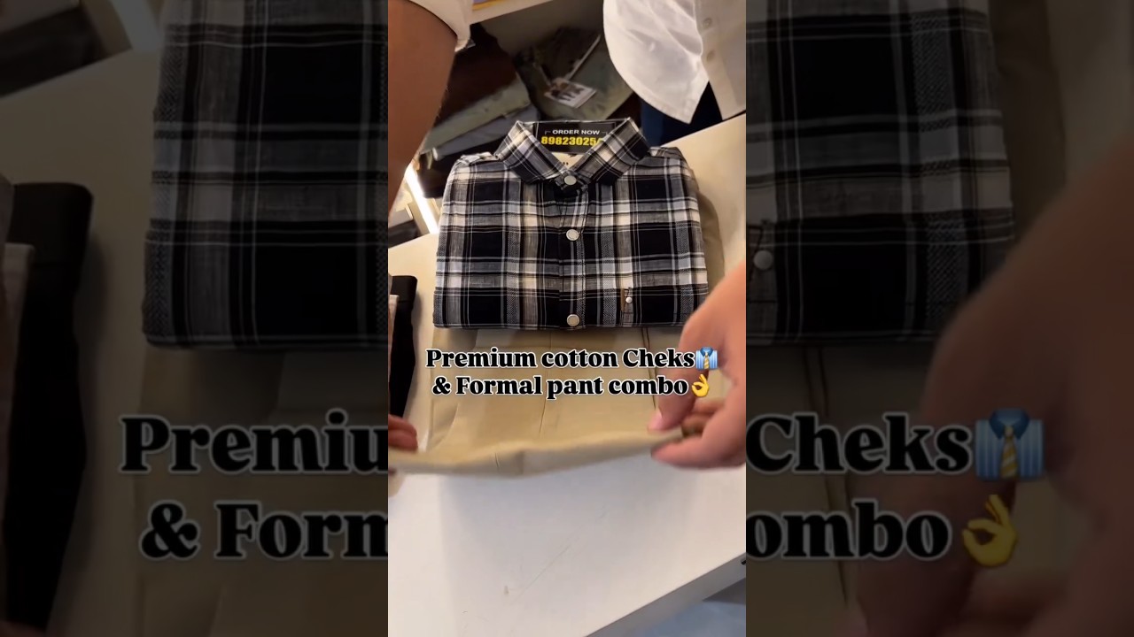 premium check shirt and pant out fit for men ✨ #formalwear #officewear #pantshirt