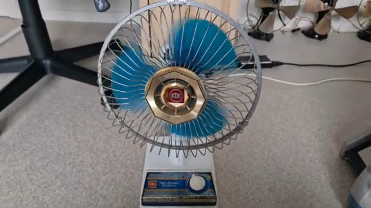 Vintage 1980s' KDK rare 9" oscillating table fan 