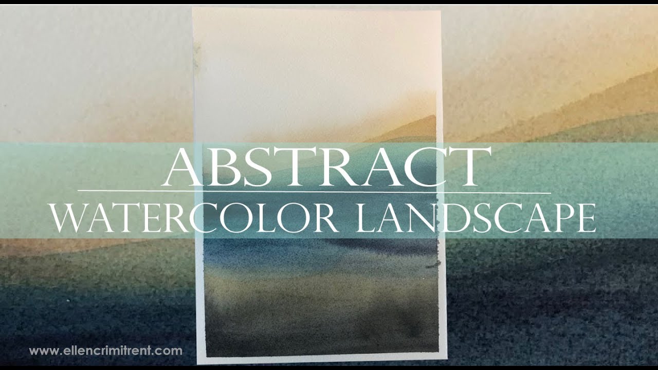 Easy Abstract Landscape Painting Demo/For Beginners/ Watercolor Painting/ Relaxing & Satisfying