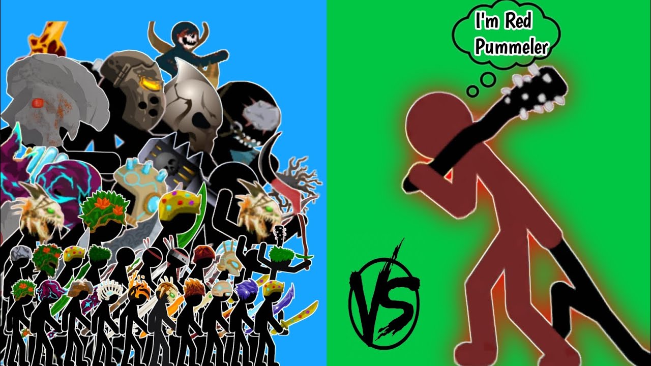 All Stickman Black (Weakest to strongest) VS Red Pummeler | Stick War Legacy