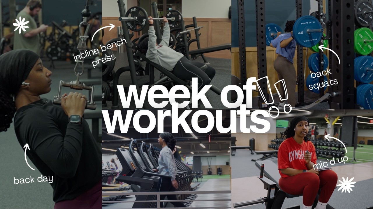 Week of Workouts | upper + lower body workouts