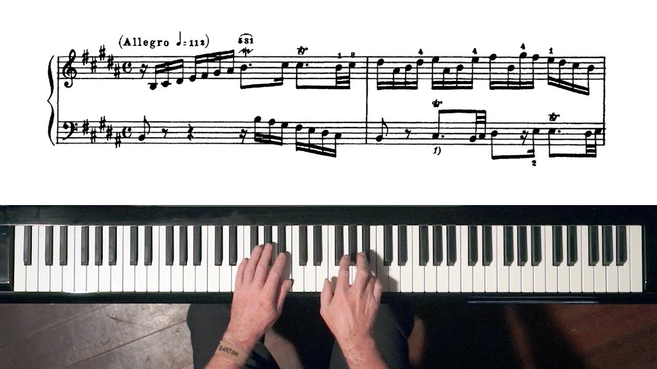 Bach Prelude and Fugue No.23 Well Tempered Clavier, Book 2 with Harmonic Pedal