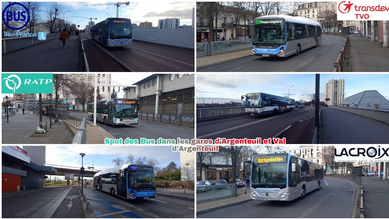 [Bus RATP/Transdev TVO/LACROIX] Spot des Bus dans les gares d'Argenteuil et Val d'Argenteuil